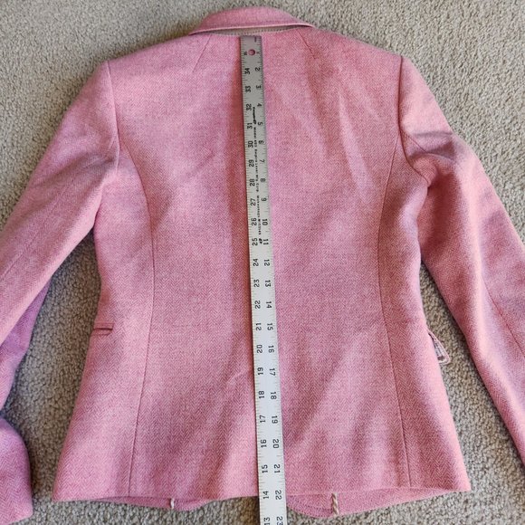 100% wool pink herringbone Schoolboy blazer - Picture 10 of 16